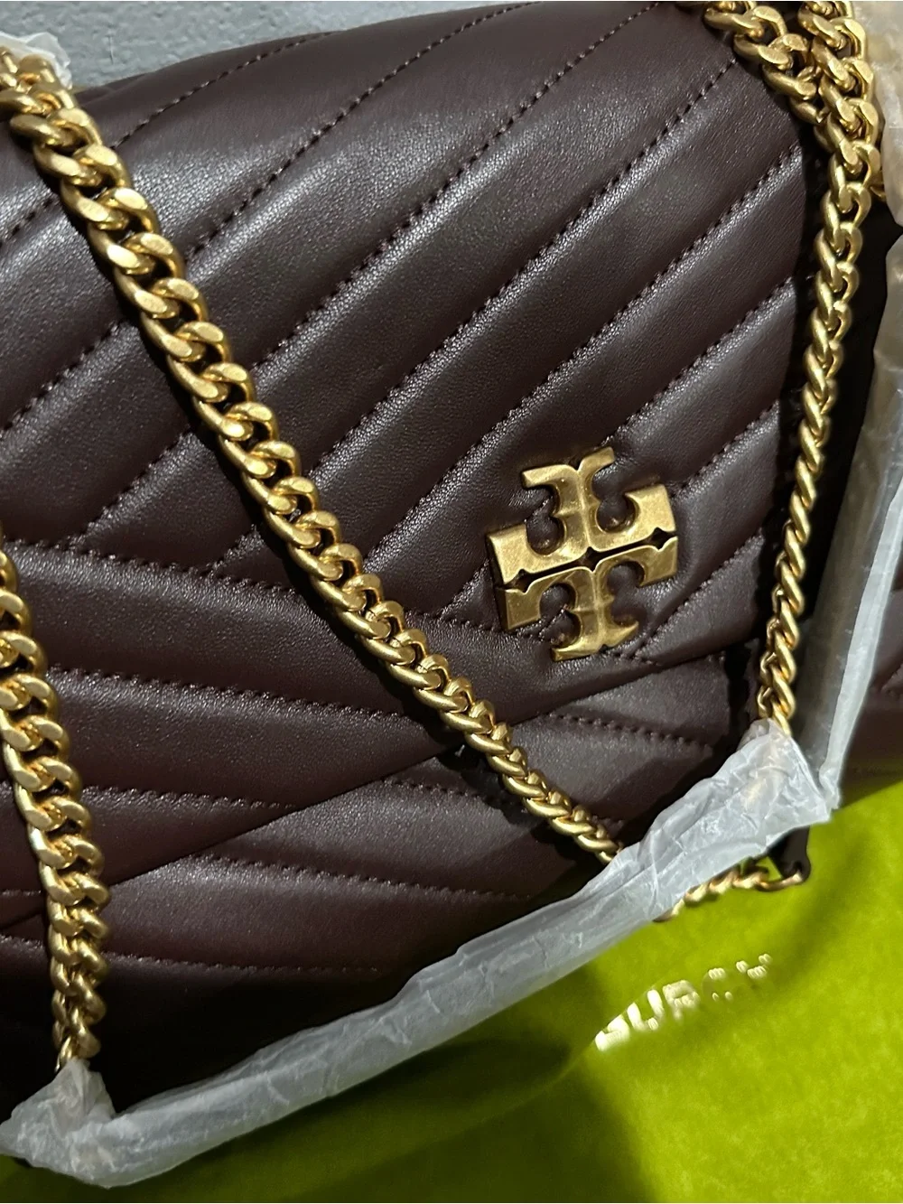 Tory Burch Kira Chevron Convertible Shoulder Bag - limited color Tempranillo